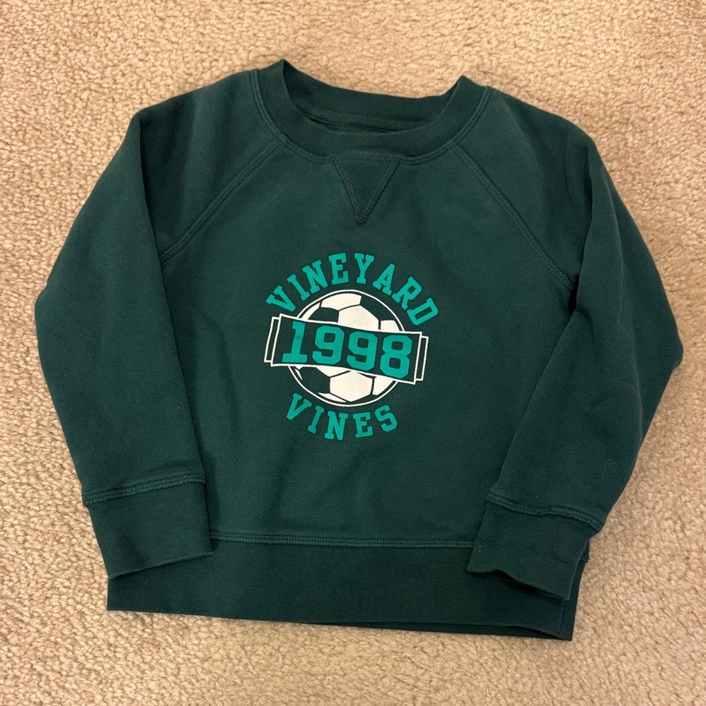 Vineyard Vines Teal Soccer Kids Sweatshirt